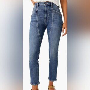 Free People Beacon Mid Rise Slim Crop Jeans Size 26 EUC